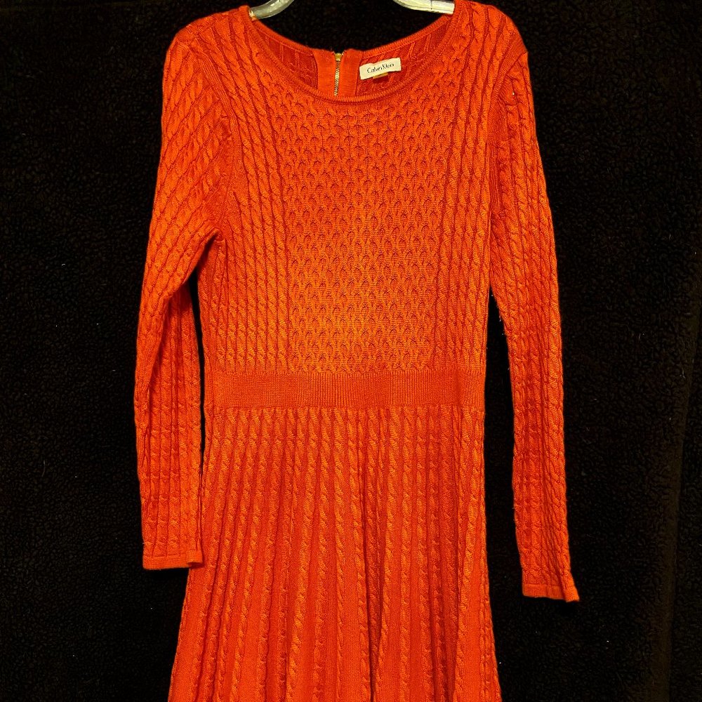 Calvin Klein Sweater Dress - Orange. size XL
